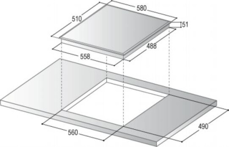 Варочная поверхность Bompani BO 364AA/E