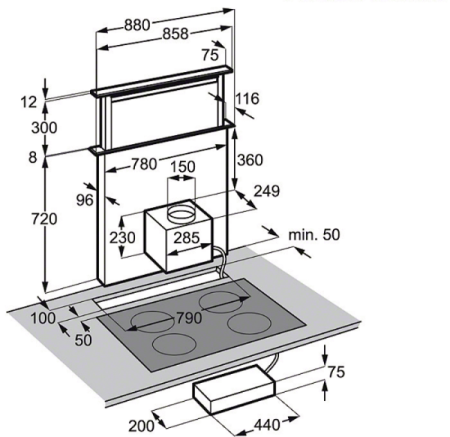 Кухонная вытяжка AEG DH 1690-M