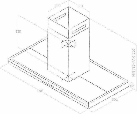 Кухонная вытяжка Elica Meteorite Island IX/A/1