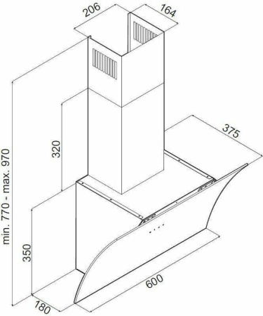 Кухонная вытяжка Maunfeld Blast push 60