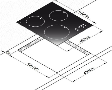 Варочная поверхность Zigmund & Shtain CIS 029.45 BX