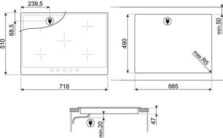 Варочная поверхность Smeg P875AO