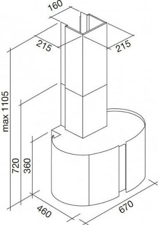 Кухонная вытяжка Falmec Mirabilia 67 Fenice Vetro 800 ECP