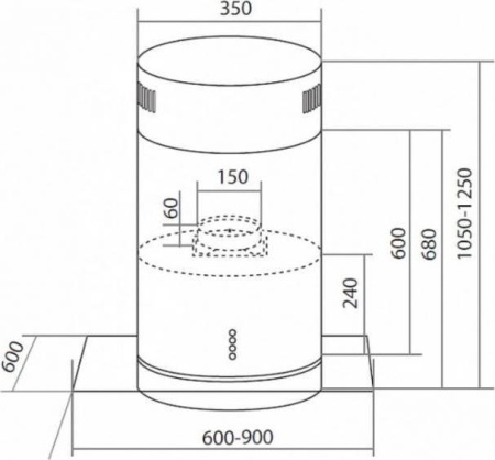 Кухонная вытяжка Maunfeld Berta 90 Inox