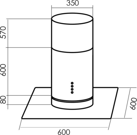 Кухонная вытяжка MBS Miltonia 160 Island