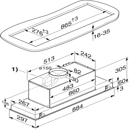 Кухонная вытяжка Miele DA2698