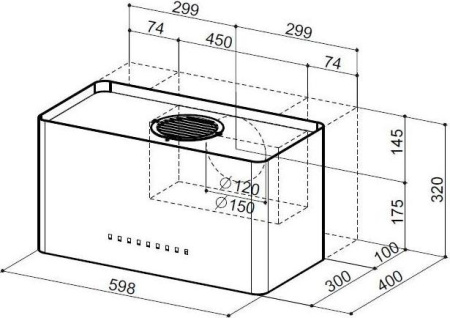 Кухонная вытяжка Faber Thalia WH Corian F60