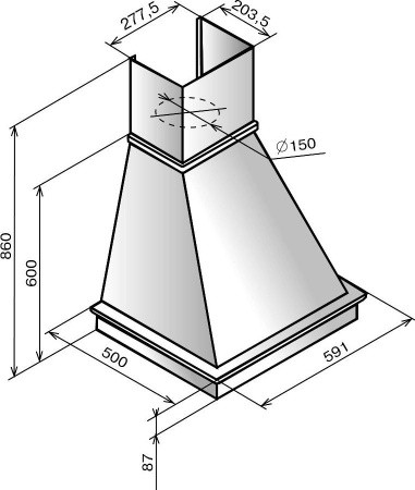 Кухонная вытяжка Elikor Вилла 90
