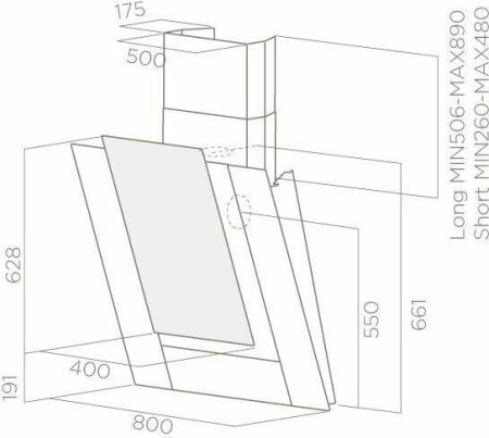 Кухонная вытяжка Elica ICO BL/F/80