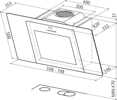 Кухонная вытяжка Faber City EG6 BK/X A60