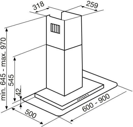 Кухонная вытяжка Korting KHC 6956 X