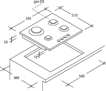 Варочная поверхность Candy CVG 64 SGB