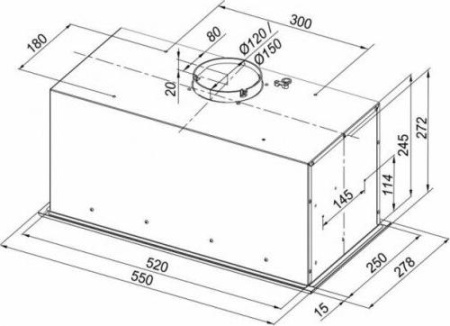 Кухонная вытяжка Konigin Checkbox Inox 60