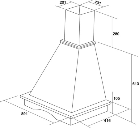Кухонная вытяжка Kuppersberg Olimpia 90 WM B