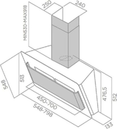 Кухонная вытяжка Jet Air Viki WH/A/60