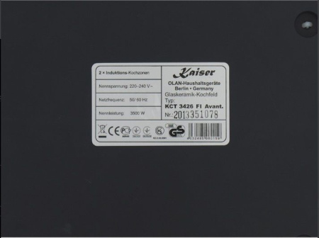 Варочная поверхность Kaiser KCT 3426 FI