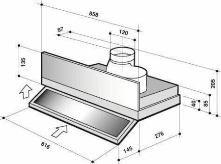 Кухонная вытяжка De Dietrich DHT 1119X