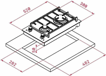 Варочная поверхность Teka CG Lux 30.1 2G AI AL CI NAT