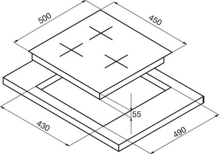 Варочная поверхность Korting HGG 485 CTW