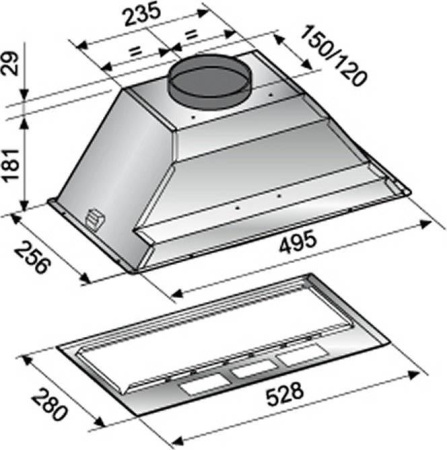 Кухонная вытяжка Korting KHI 6410 X