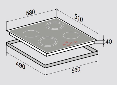 Варочная поверхность Zigmund & Shtain CNS 026.60 BX