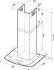 Кухонная вытяжка Krona Jasmin 500 Inox/glass