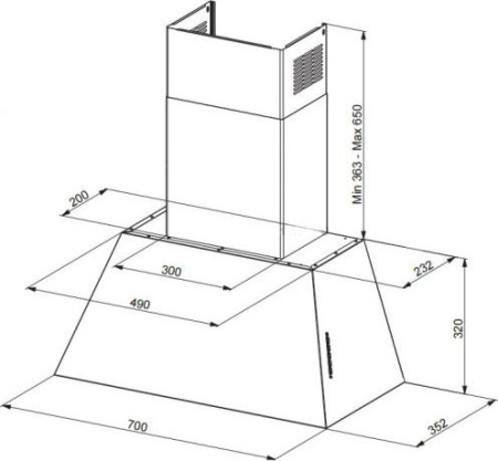 Кухонная вытяжка Faber Chloe EV8P OB A70