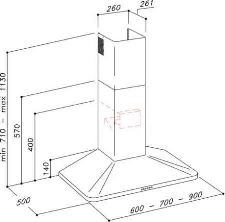 Кухонная вытяжка Sirius SL22IX90