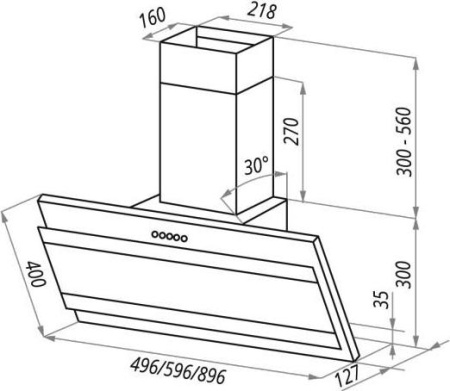 Кухонная вытяжка Exiteq EX-5026