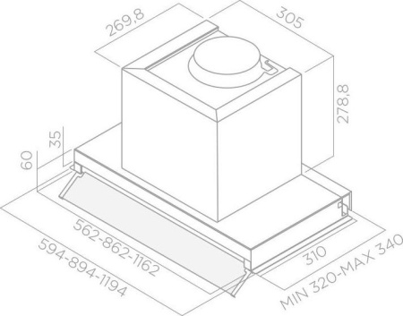 Кухонная вытяжка Elica Boxin LX/IX/A/60