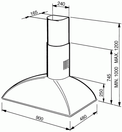Кухонная вытяжка Smeg KSE89P9
