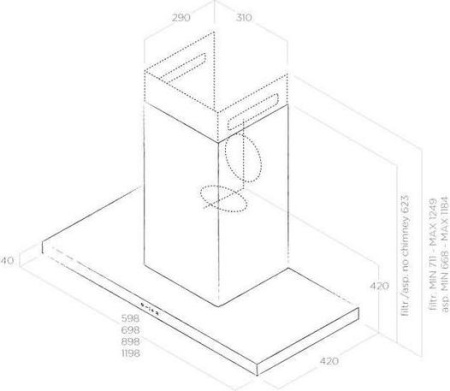 Кухонная вытяжка Elica Thin IX/A/60