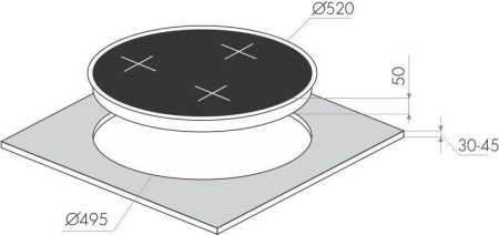 Варочная поверхность Maunfeld MGHG 53 19B