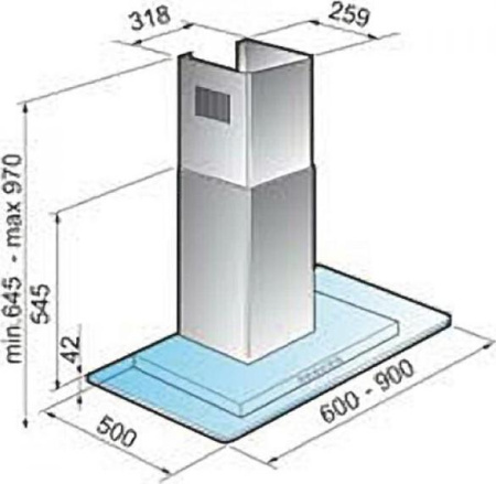 Кухонная вытяжка Korting KHC 6956 X