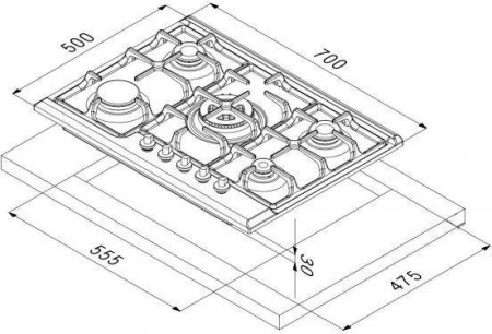 Варочная поверхность Korting HG 7105 CTRC
