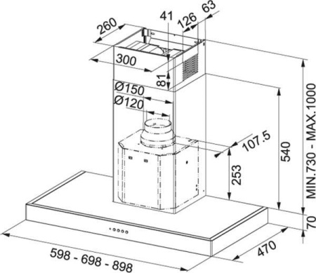 Кухонная вытяжка Franke FDF 9457 XS