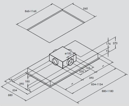 Кухонная вытяжка Fulgor-Milano SHC 12011 RC X