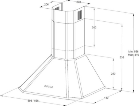 Кухонная вытяжка Korting KHC 6839 X