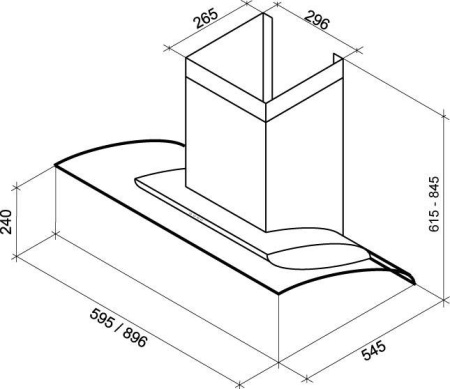 Кухонная вытяжка Shindo Aliot PS 60 B/OG 3ETC