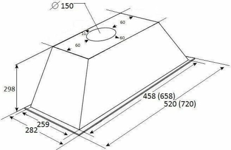 Кухонная вытяжка Kuppersberg Inlinea 72 B