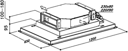 Кухонная вытяжка Sirius SLT971-EM Less W 120