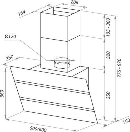 Кухонная вытяжка Maunfeld Bridge 50