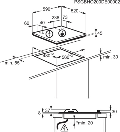 Варочная поверхность AEG HKB 64029NB