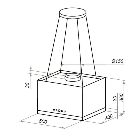 Кухонная вытяжка Maunfeld BOX Rope Isla 50