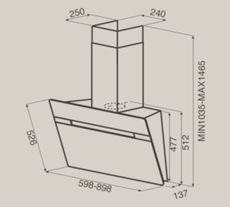 Кухонная вытяжка Jet Air Viki WH/A/60