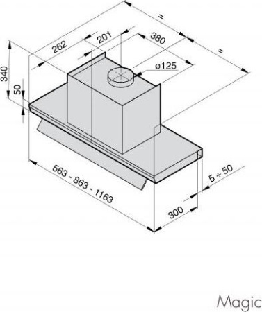 Кухонная вытяжка Galvamet Magic 90/A/IX