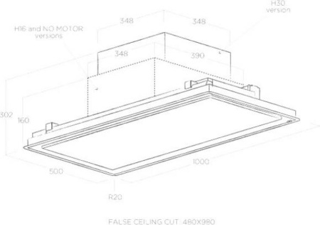 Кухонная вытяжка Elica Illusion NO Motor Paint/A/100