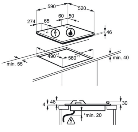 Варочная поверхность AEG HG 567455VB