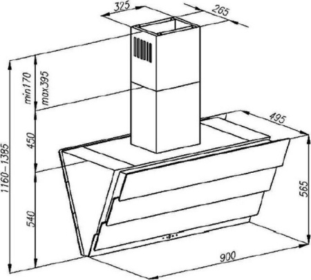Кухонная вытяжка Kuppersberg Ramz 90 B