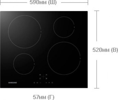 Варочная поверхность Samsung NZ64F3NM1AB